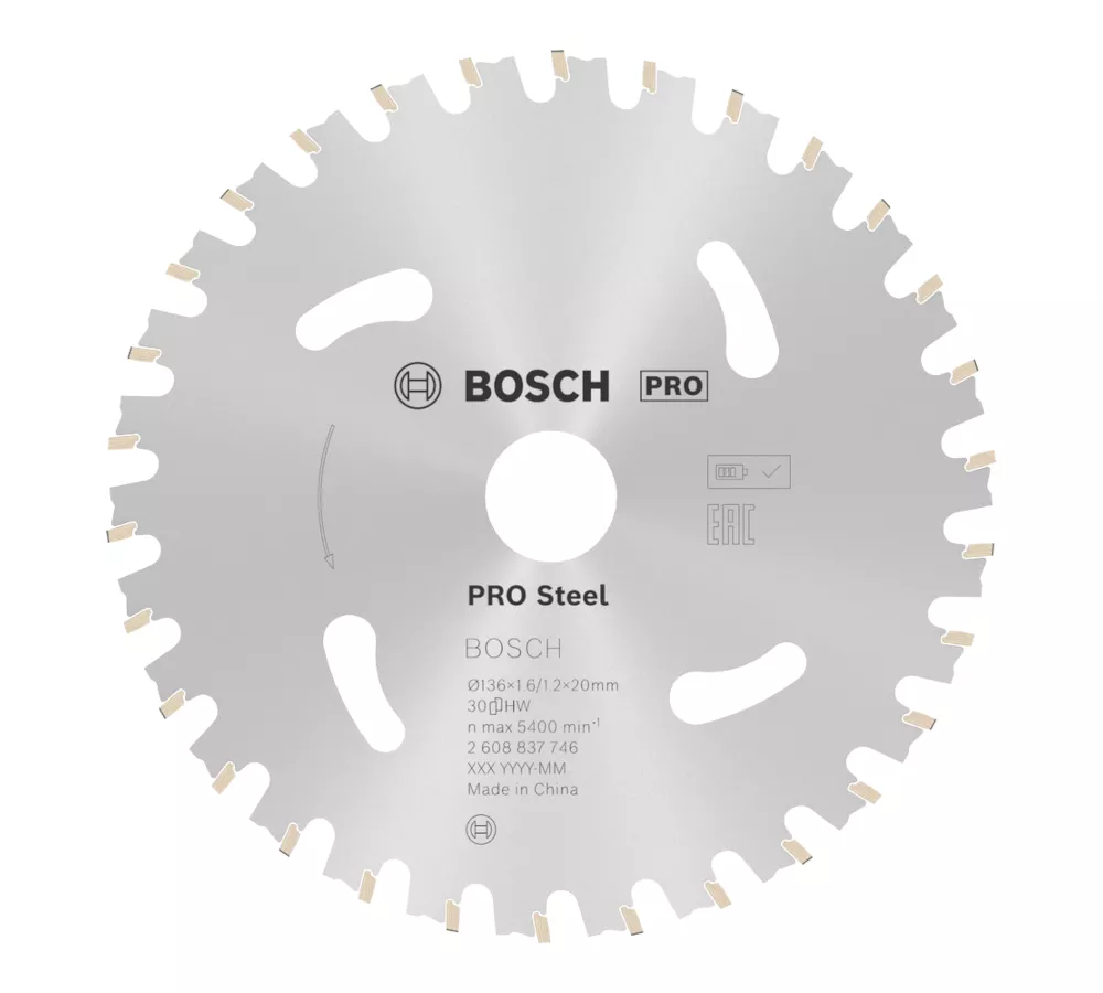 Lame métal BOSCH PRO Steel cordless 136x1,6x20mm